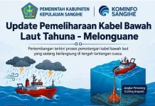 Tak Mengenal Cuaca Pemeliharaan Kabel Bawah Laut Terus Berlangsung