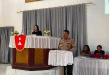 Polres Sangihe Gelar Minggu Kasih di GMIST Sion Sowang