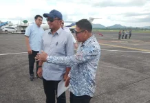 Plt Bupati Sitaro Antar Kepulangan Mensesneg RI usai Kunker di Sulut