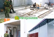 Dandim 1301/Sangihe Tinjau  Perkembangan  Pembangunan   KMP di Sitaro