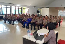 Jajaran PJU Polres Sangihe Ikuti Sosialisasi Peraturan Kepolisian