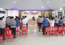 Polres Sangihe Gelar Ibadah Binrohtal Tingkatkan Keimanan Personel