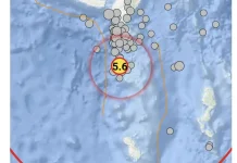 Gempa Bumi Terus  Guncang Kabupaten Kepulauan Sangihe