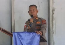 Polres Sangihe Ingatkan Jemaat Pentingnya Kondusivitas Menjelang Pilkades