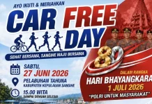 Car Free Day Meriahkan Hari Bhayangkara ke-80, Kapolres Sangihe Ajak Masyarakat Hid