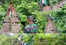 Dandim 1301/Sangihe Tinjau Pembangunan Jembatan Dukung Ekonomi Masyarakat
