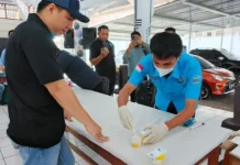 Bupati Sangihe dan Pejabat Tinggi Pratama Tes Urine Implementasi Perda