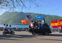 Fans Timnas Spanyol Gelar Pawai Kendaraan Pasca Kemenangan Menghadapi Argentina