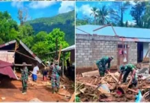 TNI dan Warga Bersatu, Longsor Dibersihkan, Harapan Lelipang Kembali Terbuka