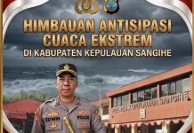 Polres Sangihe Imbau Warga Waspadai Cuaca Ekstrem