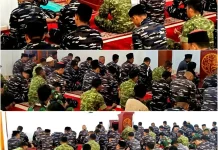 Sinergitas Kodim 1301 Sangihe dan Lanal Tahuna Diperkuat lewat Ibadah Bersama