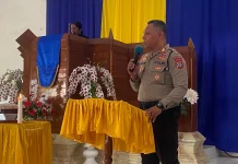 Polres Sangihe Gelar Program Minggu Kasih di GMIST Lahai Roi Simueng