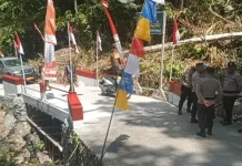 Pemda dan Warga Apresiasi bagi TNI-Polri Tuntaskan Jembatan Garuda di Bakalaeng