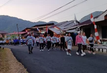 Ratusan Warga Jemaat Betlehem Tahuna Mulai Anak-anak Sampai Lansia Jalan Sehat