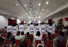 Bupati Michael Thungari Resmi Kukuhkan 30 Paskibraka Kabupaten Sangihe