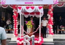 Pejabat Sekda Johanis Pilat Pimpin Upacara HUT RI-ke 81 di Lapas Tahuna