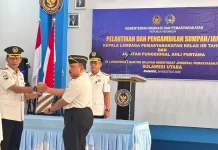 Dirjenpas Sulut Gelar Pelantikan dan Serah Terima Kalapas Tahuna