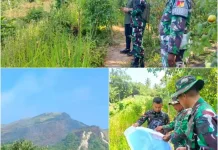 Dandim 1301 Sangihe Pantau Perkembangan Titik Api Gunung Awu