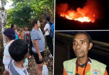 TNI-AL, Kodim 1301 serta Relawan/Warga Bahu-Membahu Berusaha Padamkan Kahutla