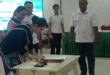 Ketua TP-PKK Soeyoenus Lantik Tujuh Bunda Paud Kecamatan