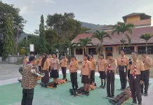 GuDep SMKN 2 Tahuna Latihan Simpul, Tandu dan Evakuasi Korban