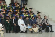 Pastor Paroki Tahuna Hadiri Wisuda Polnustar, Dukung Dunia Pendidikan