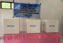 Simulasi Pemilihan Kapitalaung di Hiung, PMDD Sangihe Edukasi Petugas dan Pemilih