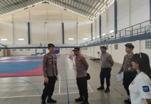 PAM Obvit Polda Sulut Gelar Risk Assessment Taekwondo Bupati Sangihe Cup