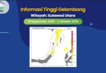 Waspada Peringatan Dini Gelombang Tinggi Perairan Sangihe