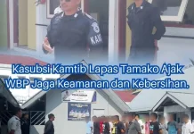 Kasubsi Kamtib Lapas Tamako Ajak WBP Jaga Keamanan dan Kebersihan