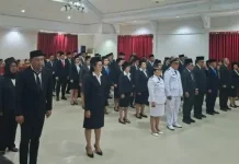 Puluhan Pejabat Pemkab Sangihe Dilantik dan Diambil Sumpah Janji
