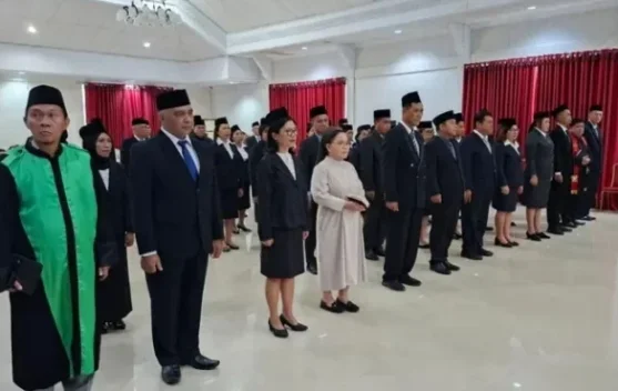 Bupati Thungari Lantik 46 Pejabat Dilingkungan Pemda Sangihe