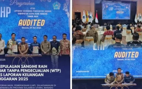 12 Kali Pemkab Sangihe Dapat WTP BPK RI