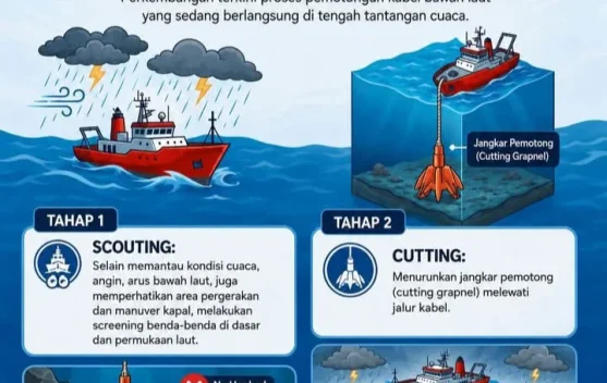 Ini Kata Kominfo Sangihe Tentang  Pemeliharaan Kabel Bawah-Laut