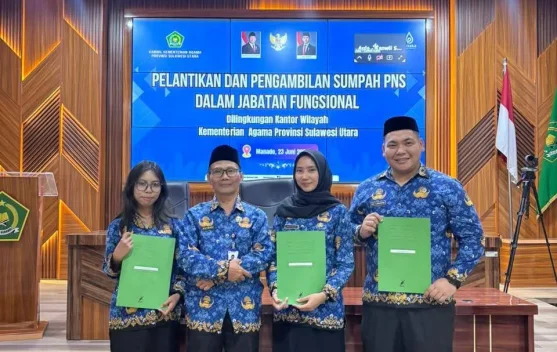 Pengangkatan Jabatan Fungsional PNS Formasi Tahun 2024 di Kanwil Kemenag Sulut
