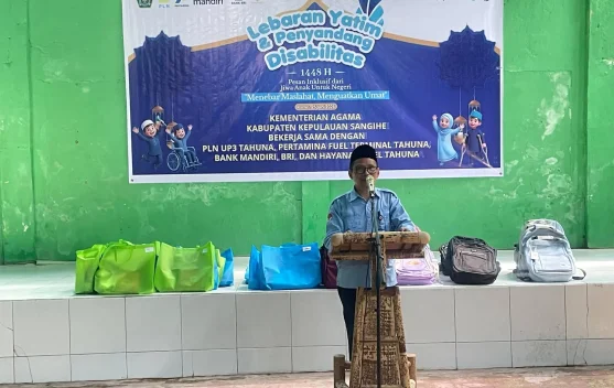 Berikan Motivasi pada Kegiatan Lebaran Anak Yatim dan Disabilitas