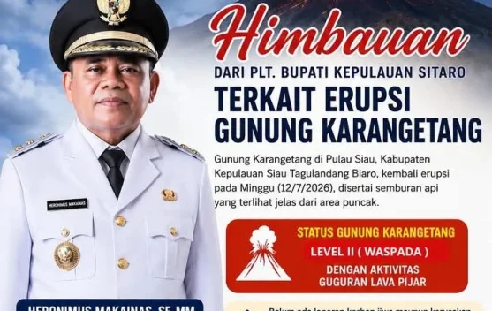 Plt Bupati Sitaro Imbau Warga Tetap Tenang dan Waspada di Daerah Rawan Bencana