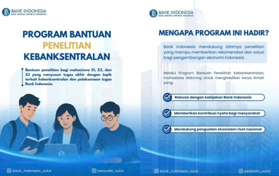 Bank Indonesia Buka Bantuan Penelitian hingga Rp20 Juta bagi Mahasiswa