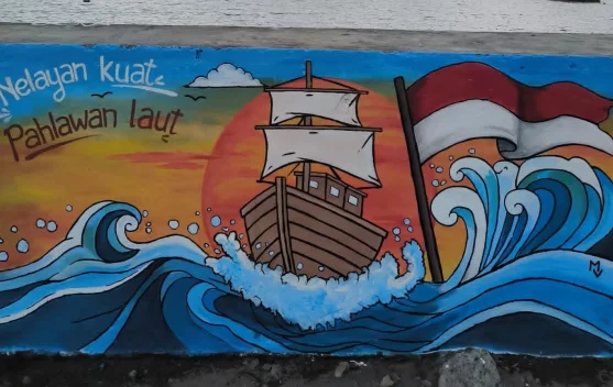 Mevy Hadirkan Mural "Nelayan Kuat, Pahlawan Laut" di Boulevard Tidore