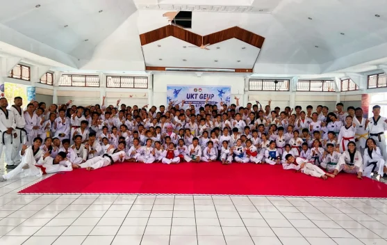 Ratusan Anak Didik Dojang Sangihe Taekwondo Club Ikuti Ujian Kenaikan Tingkat