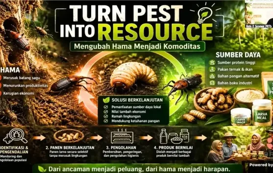BRIN Kaji Ulat Sagu Jadi Sumber Protein