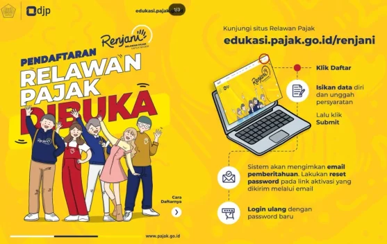 DJP Buka Pendaftaran Relawan Pajak untuk Negeri 2026–2027 bagi Mahasiswa