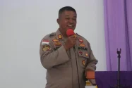 "Minggu Kasih", Polres Sangihe Ajak Jemaat Jaga Kamtibmas