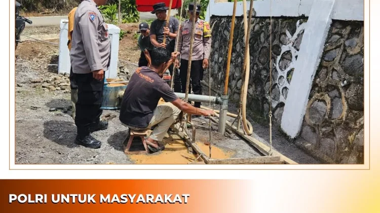 Polres Aceh Tengah Bangun Sumur Bor di Kuyun Uken