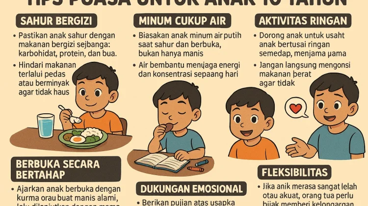 Tips Puasa untuk Anak Usia 10 Tahun