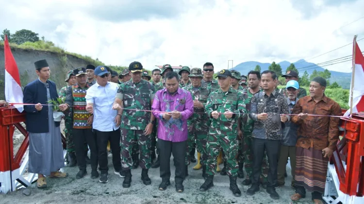 Jembatan Bailey Karang Rejo Diresmikan
