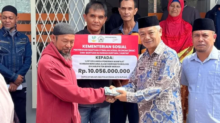 Korban Bencana Hidrometeorologi Bener Meriah Terima Bantuan Kemensos