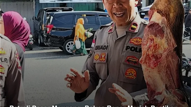 Polres Bener Meriah Patroli Pasar Meugang