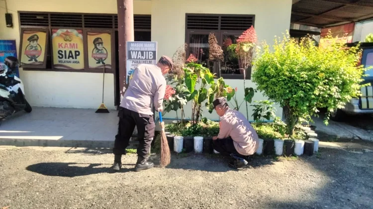 Polres Aceh Tengah Wujudkan Lingkungan Bersih