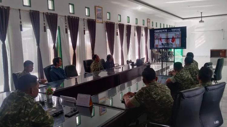 Dandim 0119/BM Ikuti Vicon Evaluasi Percepatan Pembangunan KDKMP
